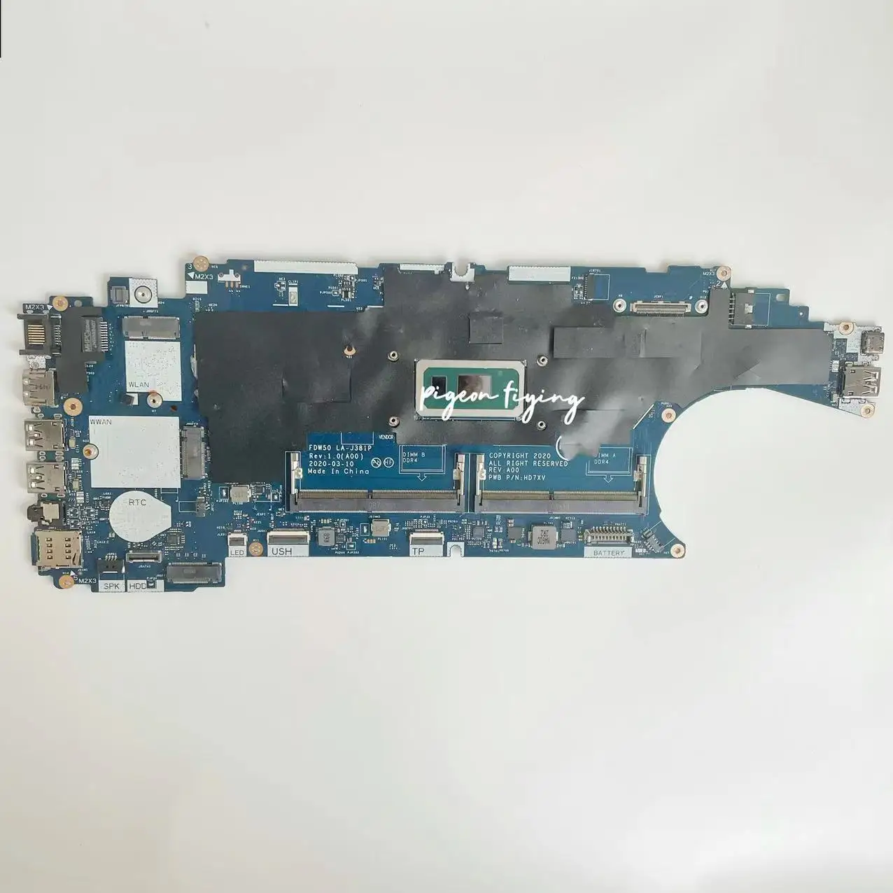 Imagem -03 - para Dell Latitude 5510 Laptop Motherboard Cpu I510310u Srgkx Ddr4 Cn0j67m8 0j67m8 J67m8 100 Testado ok Fdw50 La-j381p