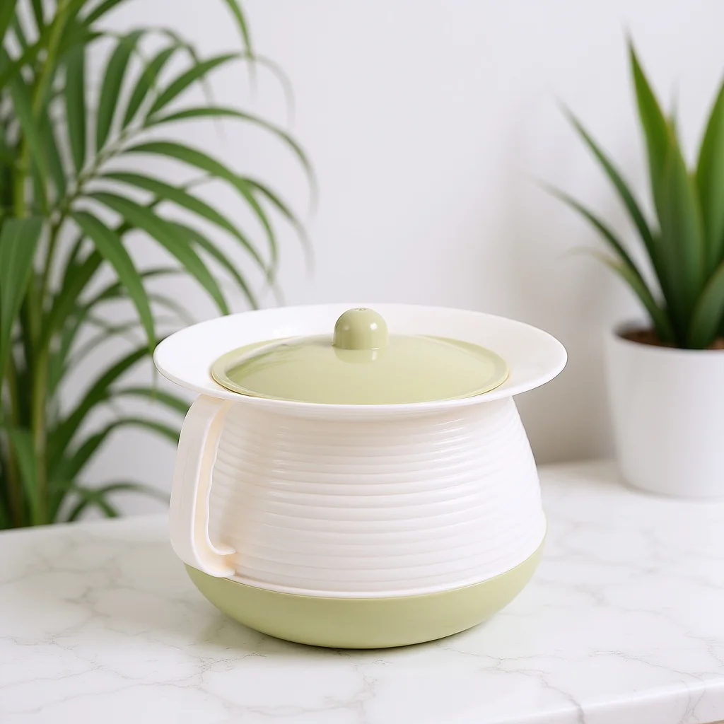 وعاء مبولة سميك، حاوية بول ليلية بلاستيكية للأطفال البالغين، غطاء سرير محمول، قاعدة متينة غير قابلة للانزلاق، غرفة منزلية #1