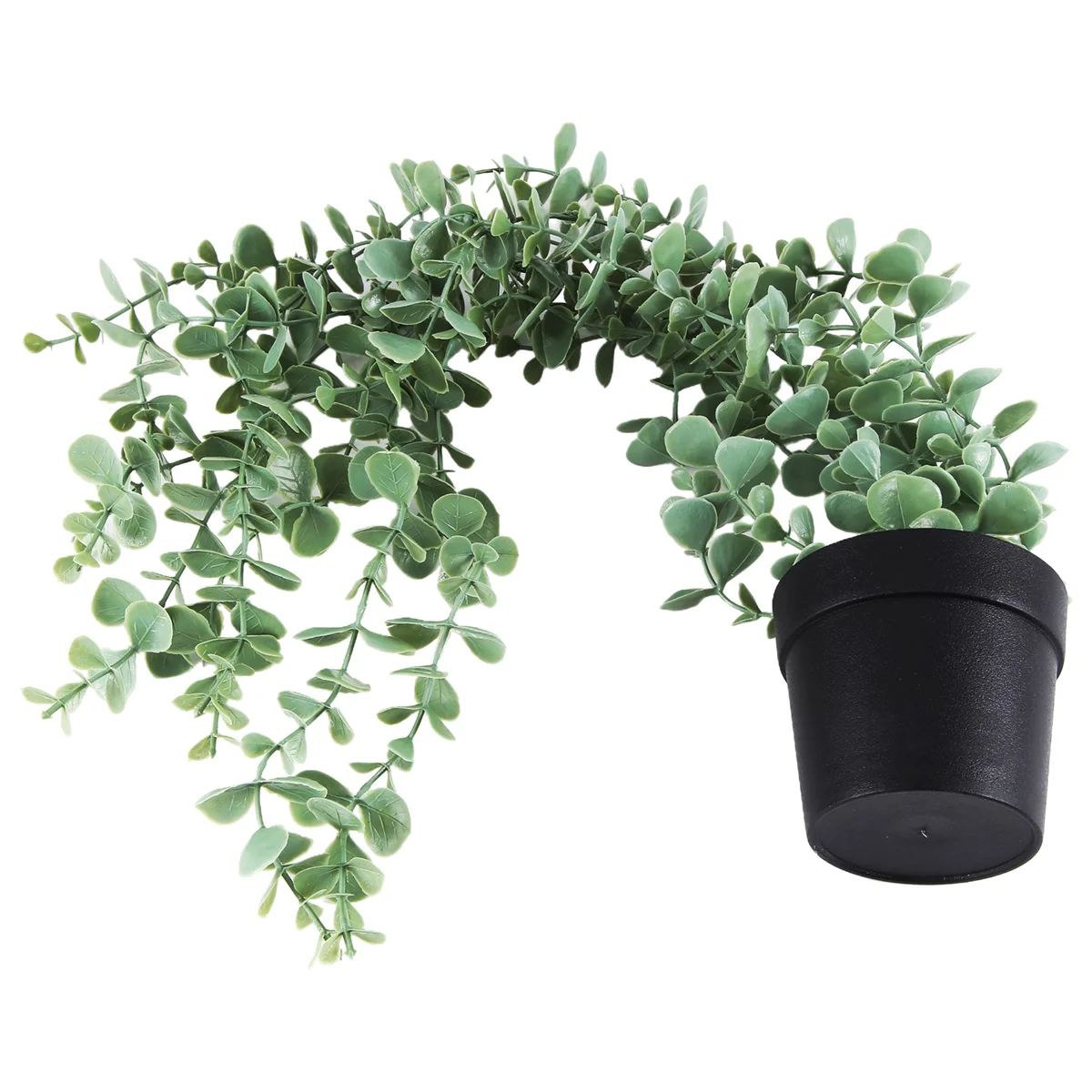 1 Pcs Artificial Hanging Plants Fake Potted Eucalyptus Hanging Plant for Wall Room Home Patio Indoor Outdoor Decor