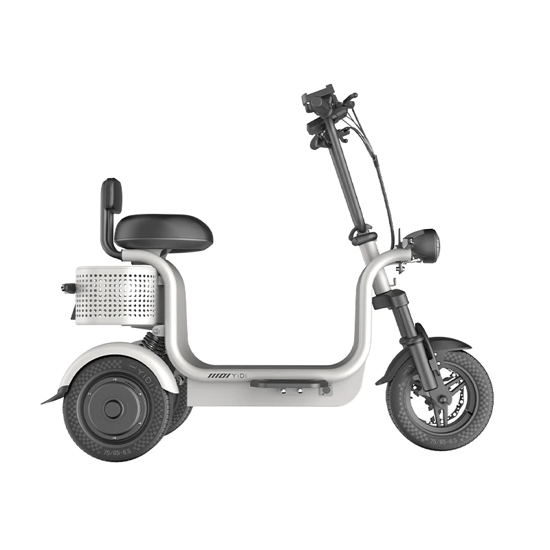 YIDI Electric Tricycle with Battery Charger Adult Parent-child Travel Folding Three-wheeled Electric Scooter Japanese US EU