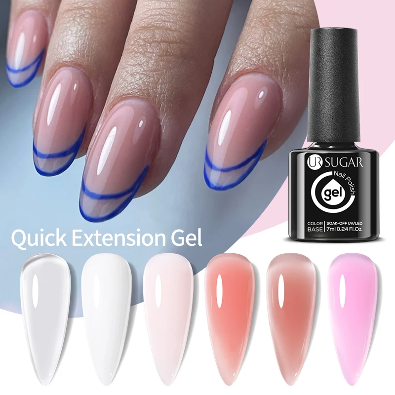 UR SUGAR 7ml Extension Gel White Pink Nude Semi Permanent Acrylic Extension Nail Art Hybrid Varnish UV Led Hard Gel Nail Polish