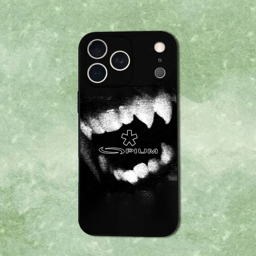 حافظة هاتف Band O-Opiumes Rap Art لهاتف iPhone 14,13,17,12,11,16,15, Plus, Pro Max, XS, XR, SE, Mini, غطاء أسود من السيليكون الناعم #2