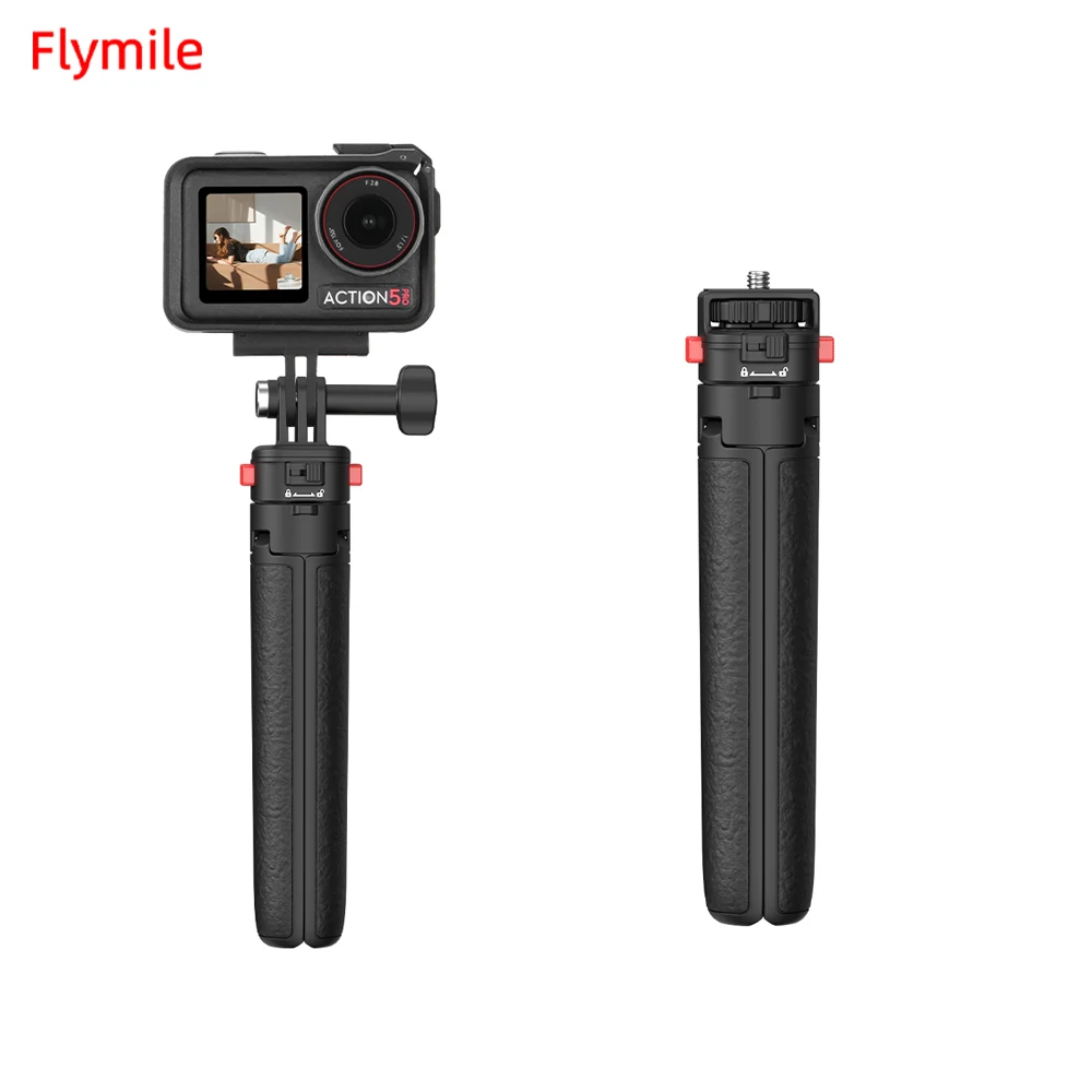 Flymile 53 cm ausziehbarer Selfie-Stick, flexibel, tragbar, für Gopro 13 12 11/ DJI Action 5 Pro/Insta360 X4 Stativschießen Live