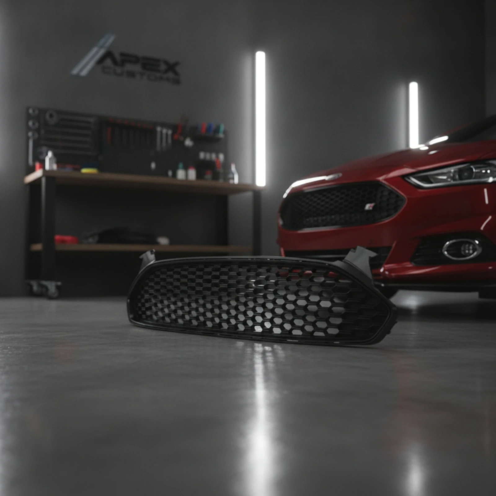 Front Upper Grille Insert Replacement Grille Insert Automotive Part Aftermarket High Strength