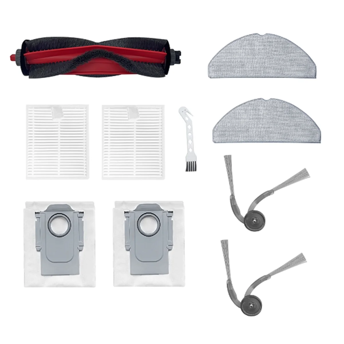 Y32A 10 قطعة ل TF/ TF + كاسحة روبوت الملحقات الأسطوانة الجانب فرشاة فلتر HEPA ممسحة وسادة كيس لجميع الغبار