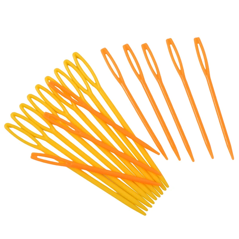 

-A14E 18 Pcs Plastic Hand Sewing Yarn Darning Tapestry Needles Craft 9.3Cm, 7Cm Each 9Pcs