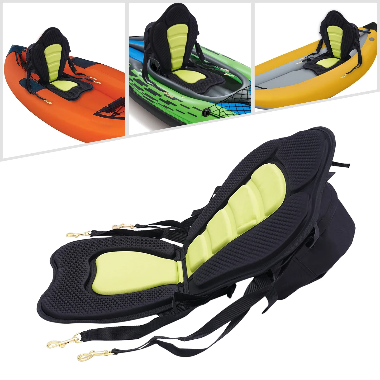 

Deluxe Padded Kayak Seat with Storage Bag and Ergonomic Comfort