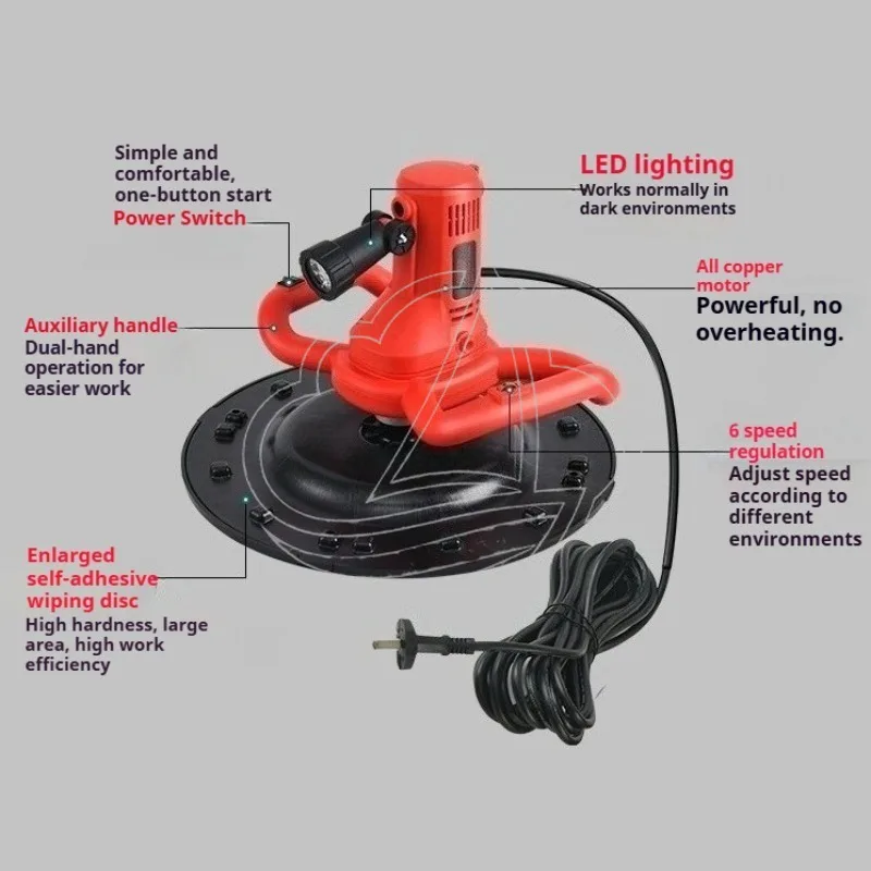 Handheld Electric Cement Mortar Trowel, Concrete Grinding Polisher, Wall Floor Leveling Machine for Construction