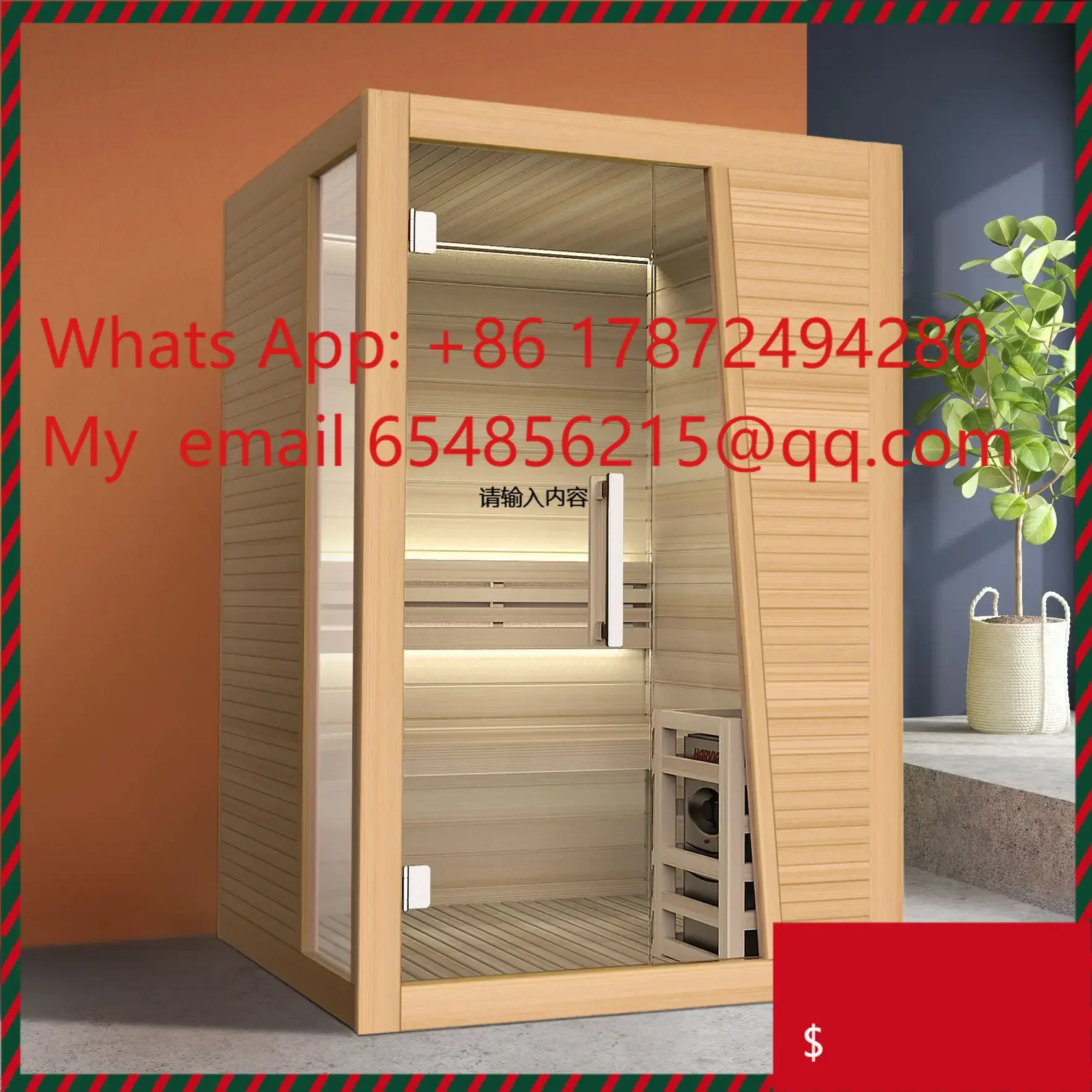 Modern-Style 2-3 Person Finnish Sauna Room Traditional Saunaking Wooden Solid Wood Sauna