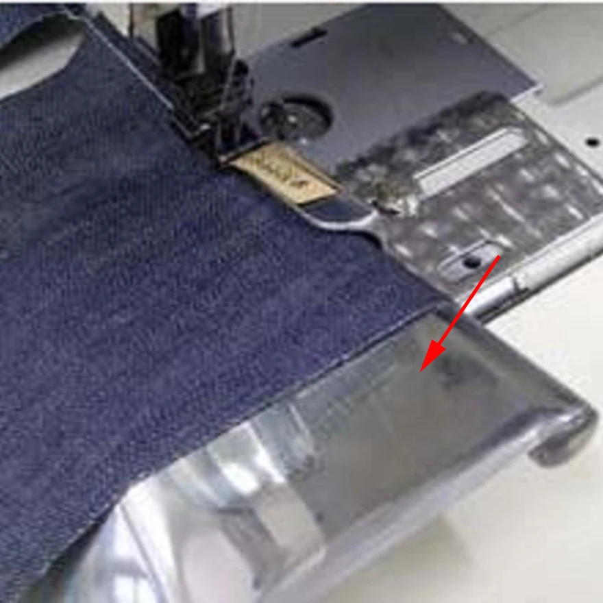 Jeans Back Pocket Tape Folder Binder Attachment With Three Fold for Industrial Double Needle Sewing Machine, Handmade Customized