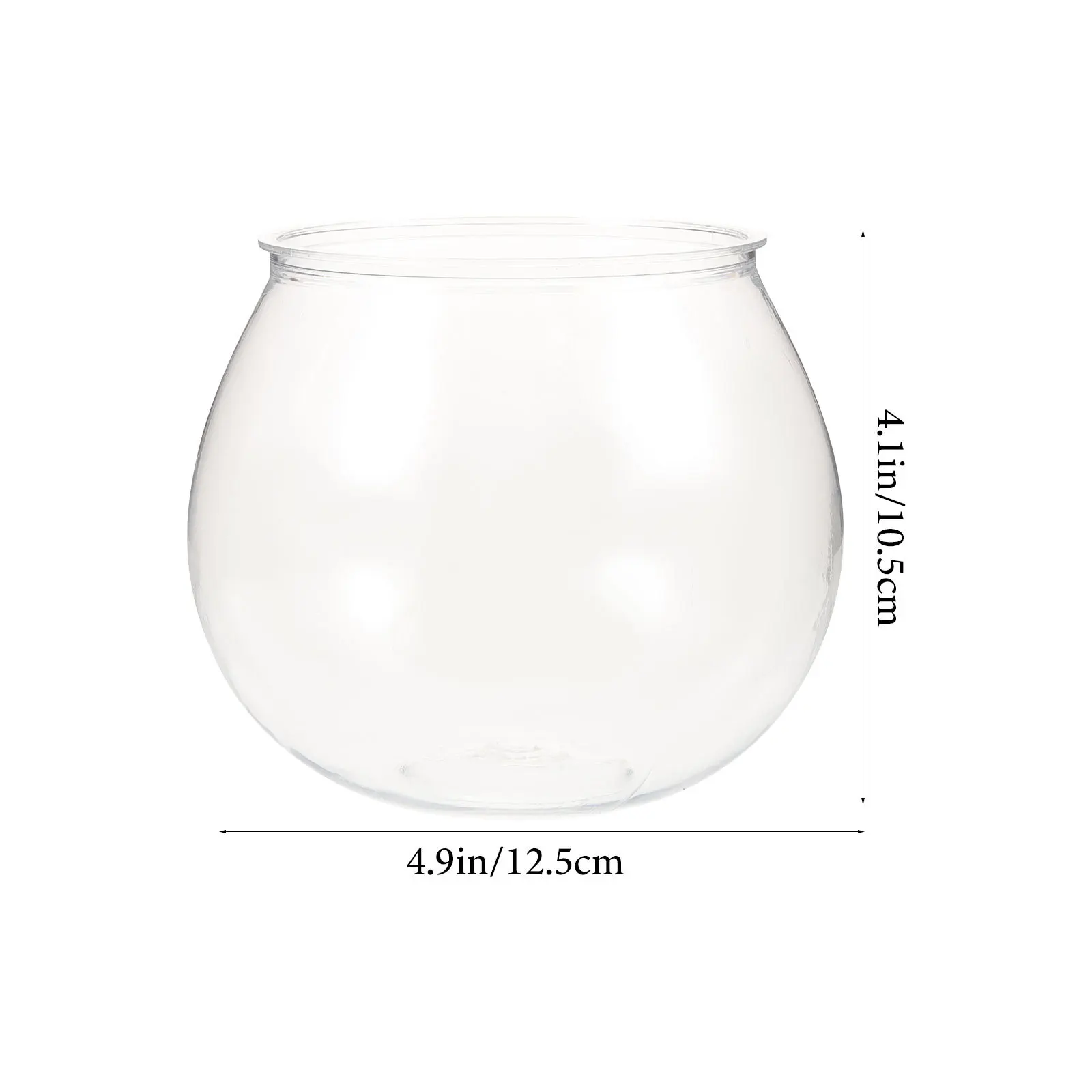 3Pcs Plastic Fish Tank Desktop Globe Bowl Household Fish Living Tank Office Tabletop Decorative Container Tabletop Adornment