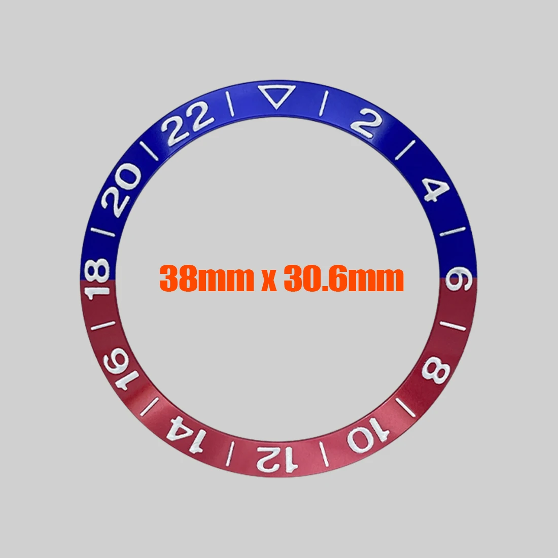 38x30.6mm Gebogen Metalen Horloge Bezel Insert 24-uurs Schalen Bezel Ring Fit voor SUB GMT SKX007 SRPD Horlogekast Bezel Insert