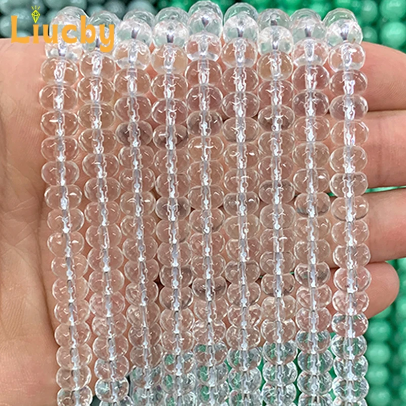 crystal Natural Stone White abacus Loose Beads beads for Jewelry Making DIY bright Earrings Accessories Bracelets 15