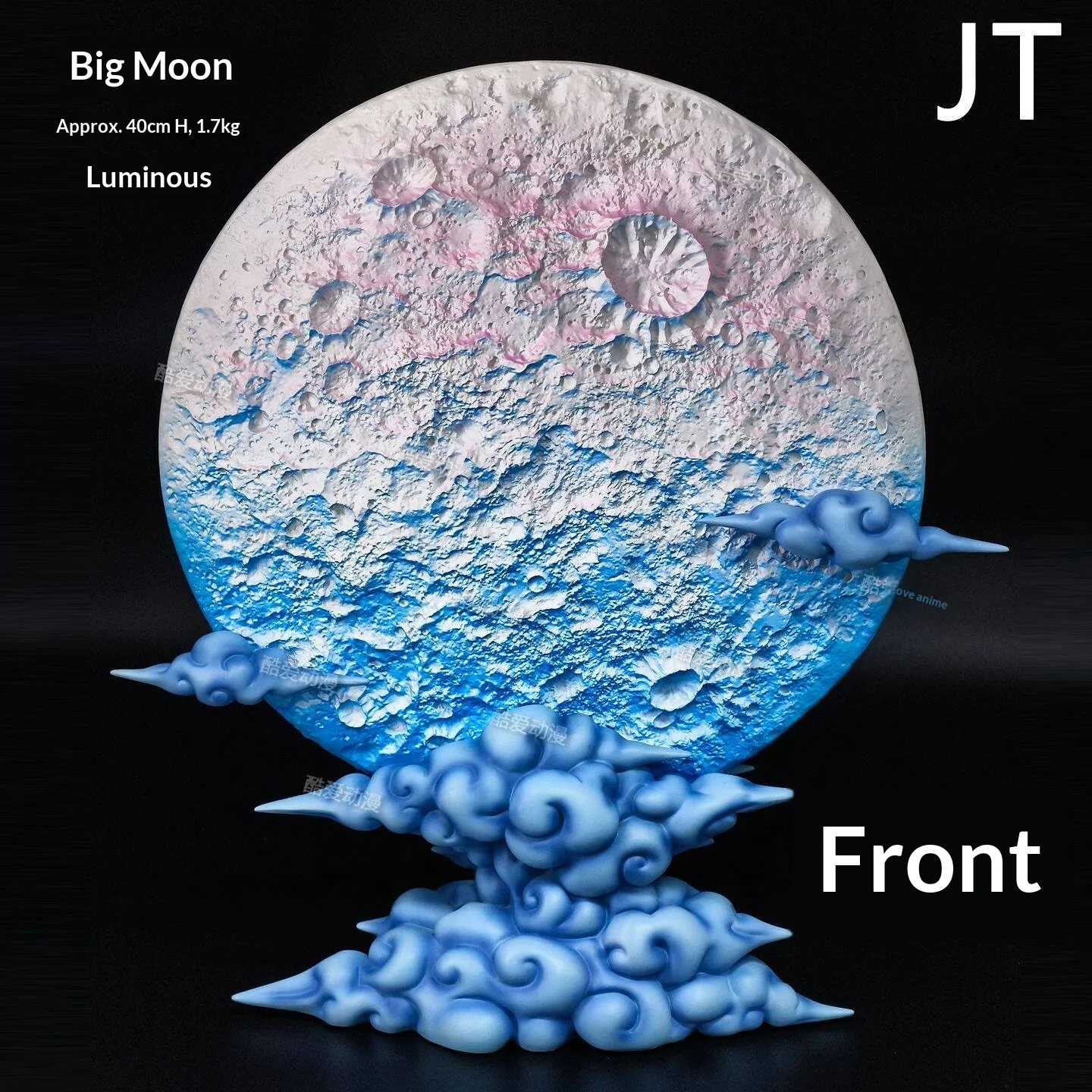 JT Studio JT-093 Light-Up Large Moon Diorama Base, Compatible with Action Figures for Resonant Display Collectible Model