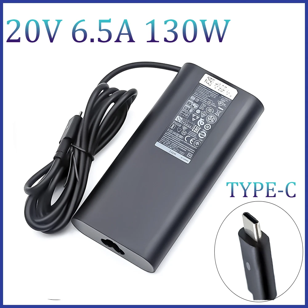 130W USB Type C 20V 6.5A Laptop Adapter Battery Charger For Dell XPS 15 9570 9575 DA130PM170 HA130PM170 K00F5 AC Power Supply