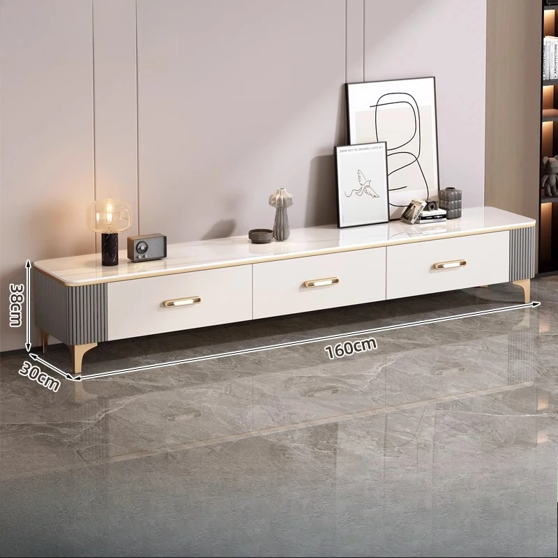 Soporte de TV de diseño de gabinete, extensión dorada para habitación, soporte de TV de cristal, suelo de televisión, muebles de salón de televisión para sala de estar