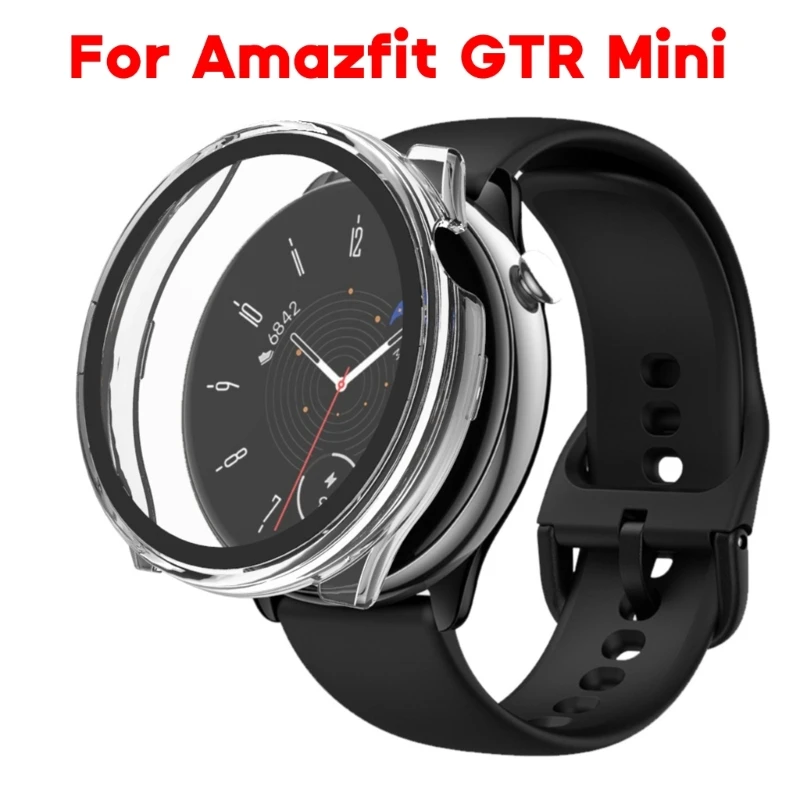 Защитная крышка для экрана смарт-часов для Amazfit GTR Mini, внешняя защитная крышка, пленка из закаленного стекла, бампер, корпус