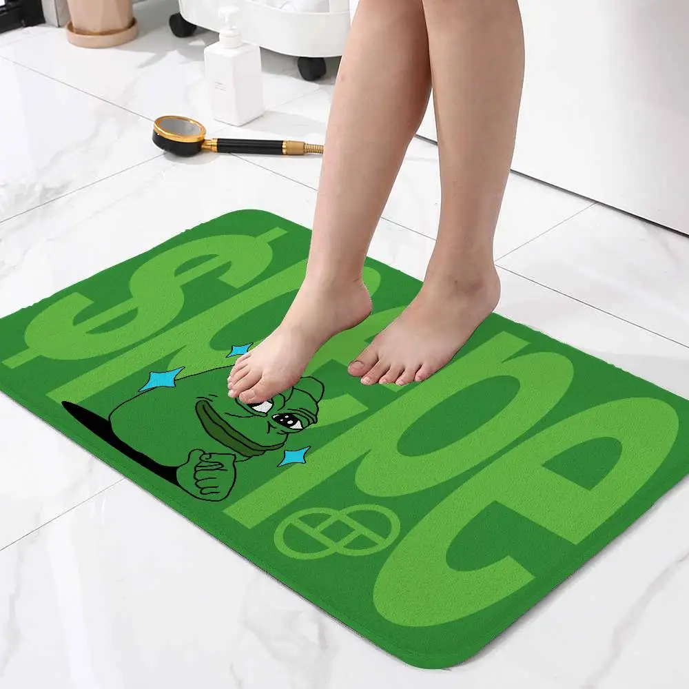 P-Pepe الحزين الضفدع الكلمة حصيرة الحمام ماصة حصيرة بسيطة باب الأوساخ مقاومة حصيرة المنزل المطبخ حصيرة القدم حصيرة دخول حصيرة #3