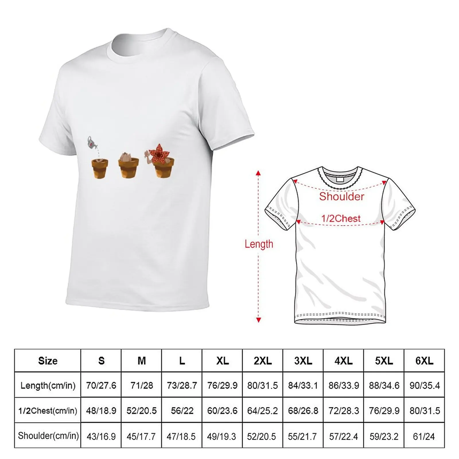 how to grow a demogorgon T-Shirt Soft Casual Short Sleeve Cotton Tee