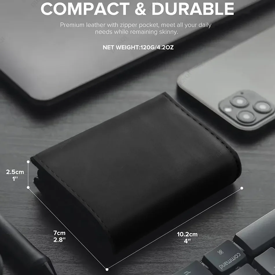 RFID-Kreditkartenhalter Herren-Geldbörse Luxusmarke Bankkarten-Etui aus Kohlefaser Minimalistische Brieftasche Smart Wallets für Männer – Detail 6