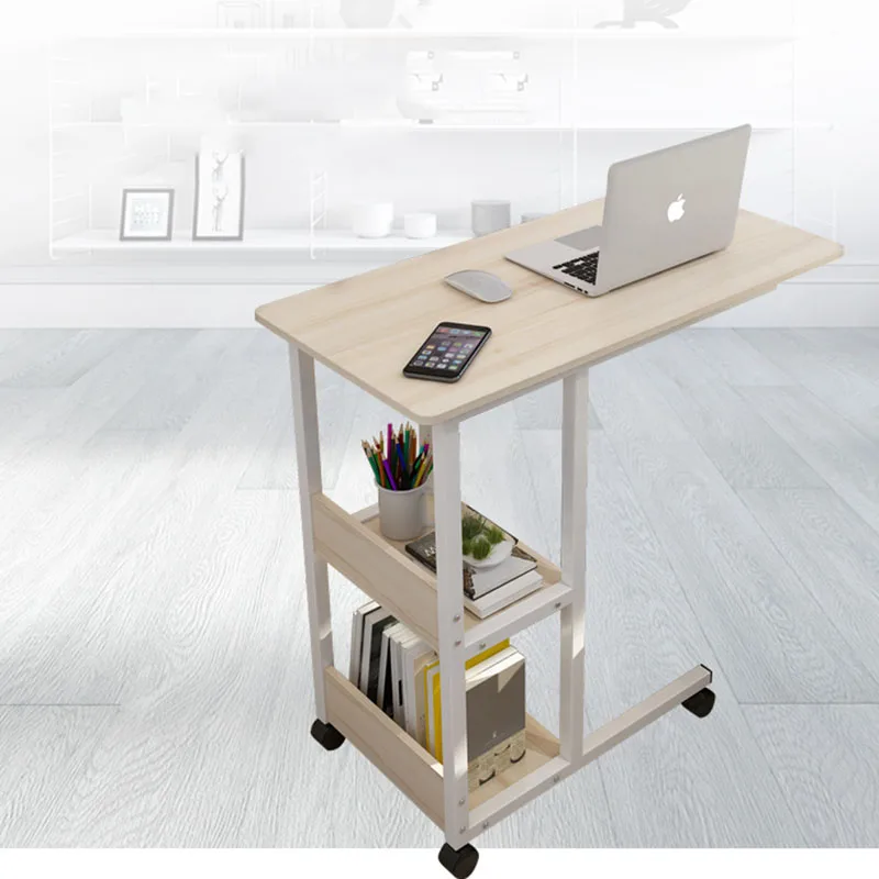 Small Compact Adjustable Computer Desk Stand Bedroom Service Foldable Corner Tables Lifting Reception Biurko Home Garden OA50CD