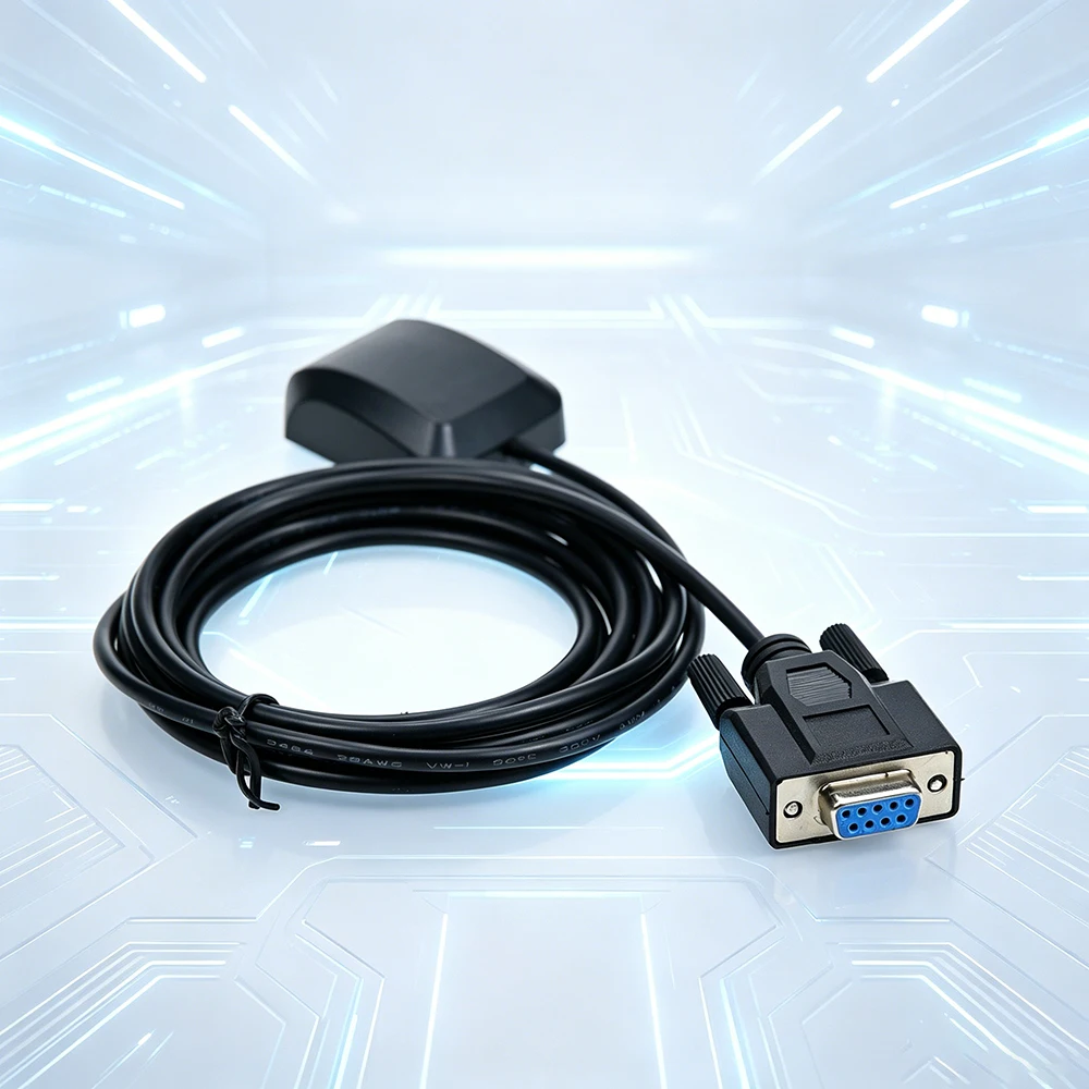 QUESCAN 5V Serial RS232 DB9 GPS GNSS Receiver NMEA 0183 GPS Galileo GLONASS BeiDou Antenna Module for Industrial Control