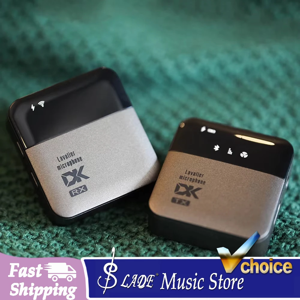 2.4G Wireless Lavalier Microphone Anti Noise Cancelling Lapel Mic Plug Play for iPhone Android Vlog Streaming Recording Podcast