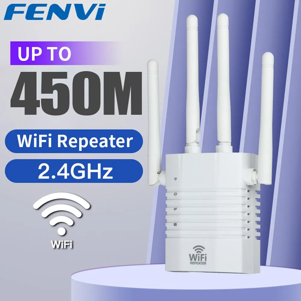 Fenvi Bộ lặp wifi Bộ khuếch đại mạng ăng ten cao 450Mbps Bộ khuếch đại mạng Bộ lặp Bộ khuếch đại tín hiệu phạm vi Bộ lặp wifi