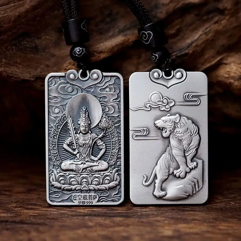 2026 New Eight Patron Saint Buddha Necklace, Tathagata Avalokitesvara Zodiac Amulet Pendant Retro Jewelry for Men Women