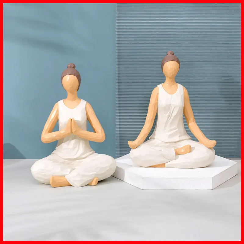 

Креативный Йога-Трио Богиня Изящные упражнения на все тело с перекрещенными ногами Веселый домашний декор Ручная работа Украшение для гостиной Сюрприз