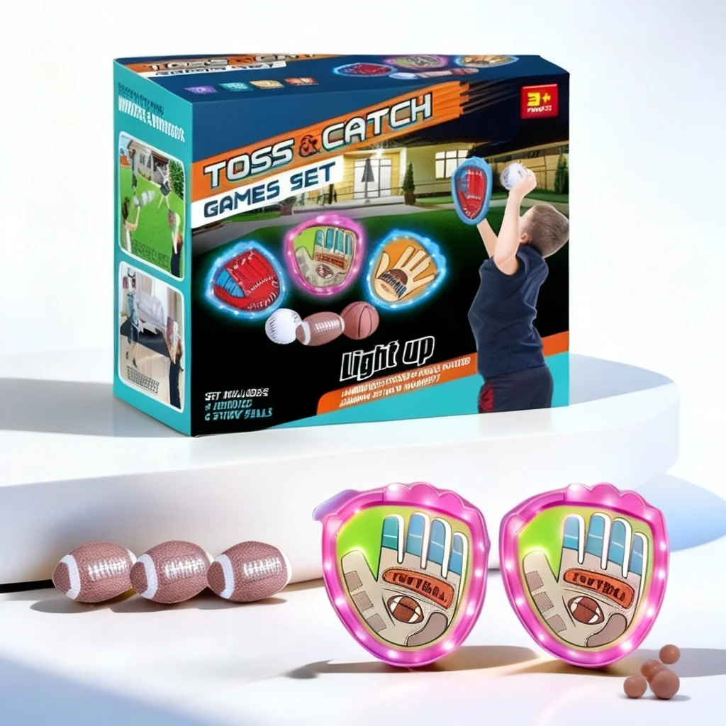 Toss and Catch Ball Game Hook and Loop Target Set Kids Outdoor Camping Backyard Sports Toys Family Parent Child Interactive