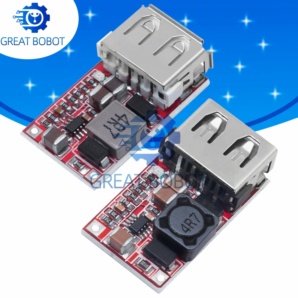 BS 1‑10PCS 6‑24V to 5V 3A Car USB Charger Module, DC Buck Step‑Down Power Supply Converter