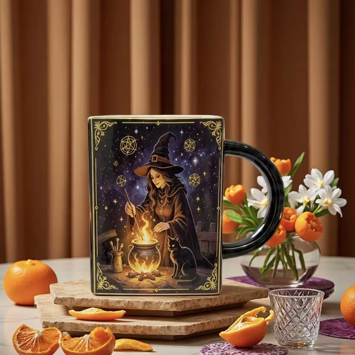 Home & GardenKitchen,Dining & Bar Drinkware Mugsn New Halloween Holy Witch Magic Book Ceramic Mug Coffee Cup High-Looking Cup