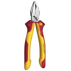 WIHA 1000V Insulated Combination Pliers with Extra Long Cutting Edge for Gripping and Cutting Soft and Hard Wires&Cables 26708