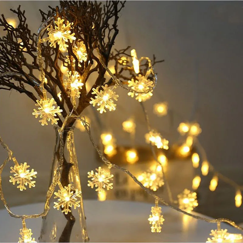 10 m 80 leds Stright Lichter Für Zimmer Hängen Hause Dekoration Weihnachten Schneeflocke LED Lichterketten Innen Festliche Dekoration – Detail 12
