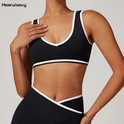 Hearuisavy Casual Top do jogi bielizna do biegania oddychający biustonosz treningowy Fitness szybkoschnące ubrania gimnastyczne damski biustonosz sportowy Push-up