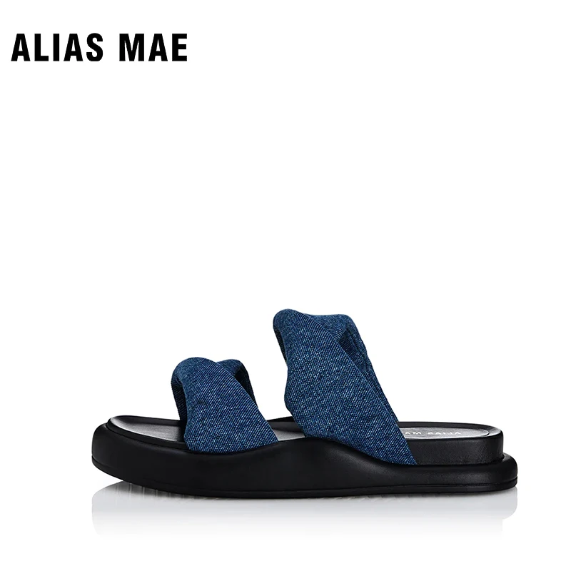 

ALIAS MAE THERESE Summer New Classic High Quality 2023 Outwear Women's Genuine Leather Pure Handmade Thick Sole Beach Slippers