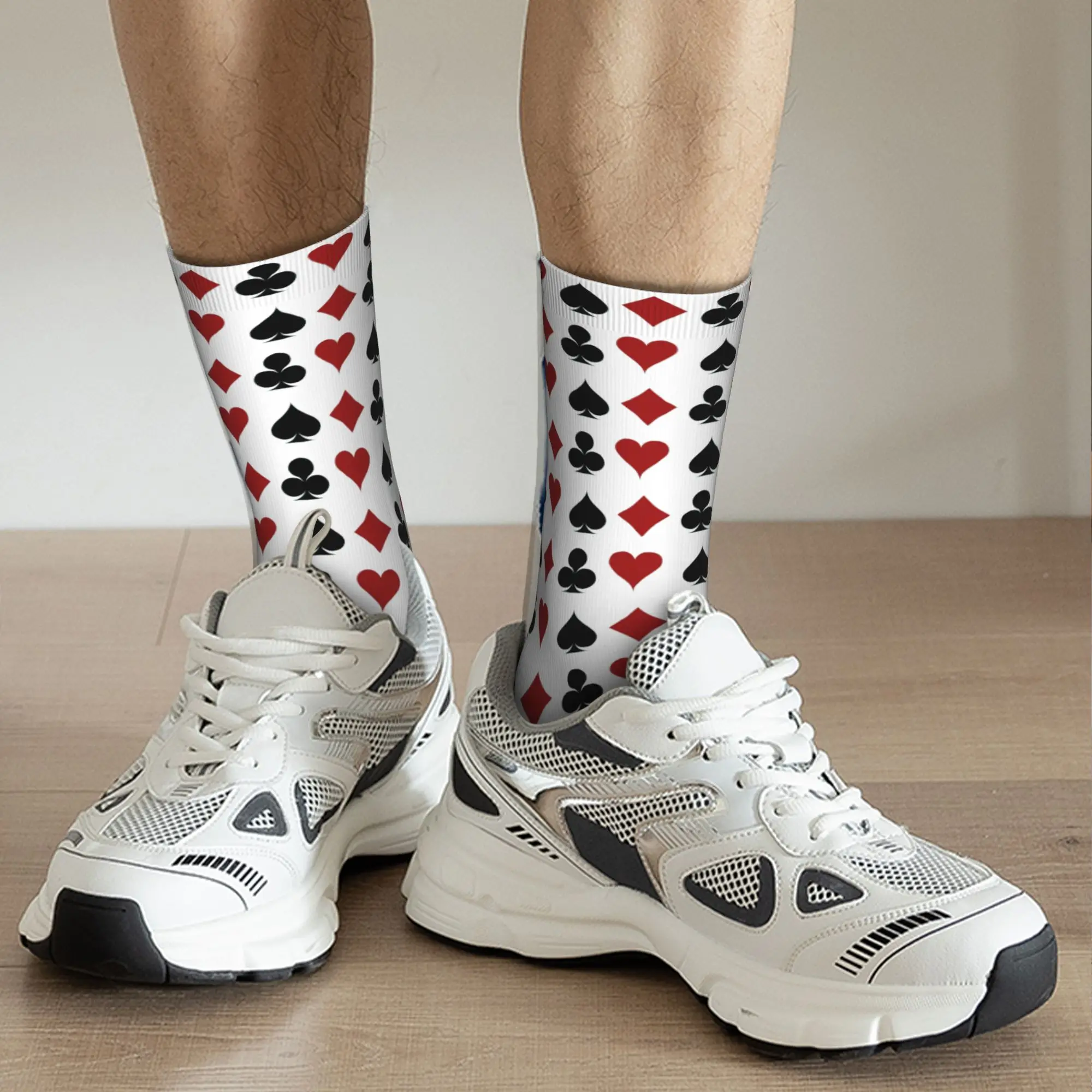 Calcetines unisex divertidos con estampado 3D de Casino Poker para hombre y mujer