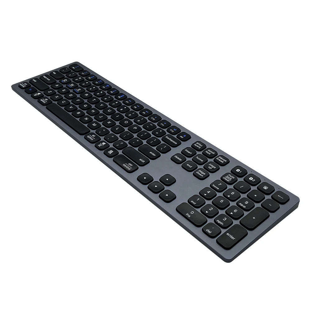 Imagem -03 - Teclado sem Fio de Alumínio Cinzento do Usb-c do Teclado do Computador do Tamanho Completo para o Telefone