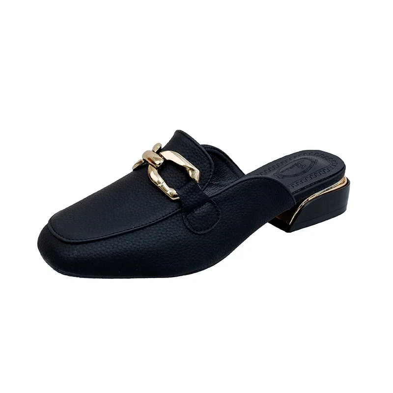 2024 Spring Summer Women Mules Shoes Brand Slippers Fashion Round Toe Bowknot Baotou Straw Plaited Article Fisherman Slippers