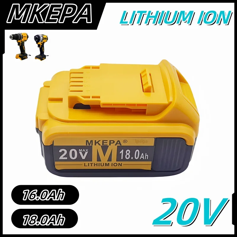 

New 100% Original 18000mAh 20V for Dewalt Power Tool Battery lpega DCB206 20V 18.0Ah Battery DCB206 20V Battery DCB205 DCB204-2