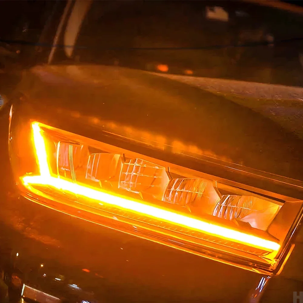 車のフロントランプトヨタハイランダー 2018-2021 新アップグレード天使の羽ヘッドライトスタイルダイナミックターンシグナルライトアクセサリー