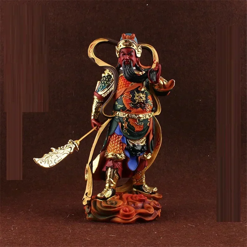 Resin Sangharama Bodhisattva Buddha Statues Dharma Wealth Guan Yu Sculptures Home Decor