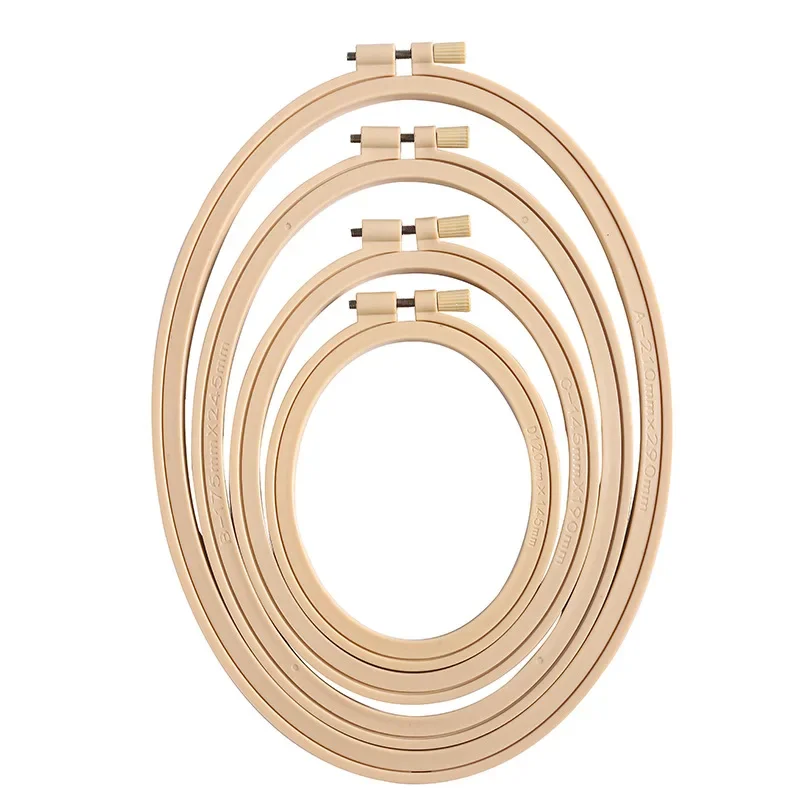 1Pcs DIY Needlecraft Cross Stitch Hoop Machine Plastic Frame Embroidery Ring Round Loop Hand Household Sewing Needwork Tools