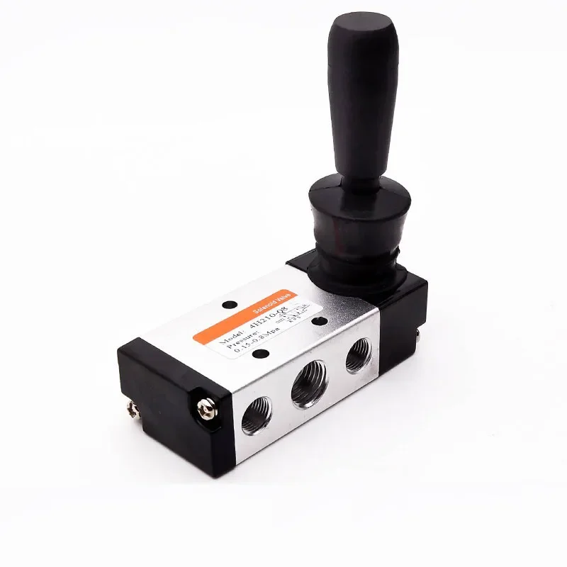 2 Position 5 Way Pneumatic Manual Valve, 4H210-08/4H310-10/4H410-15 Hand Lever Control