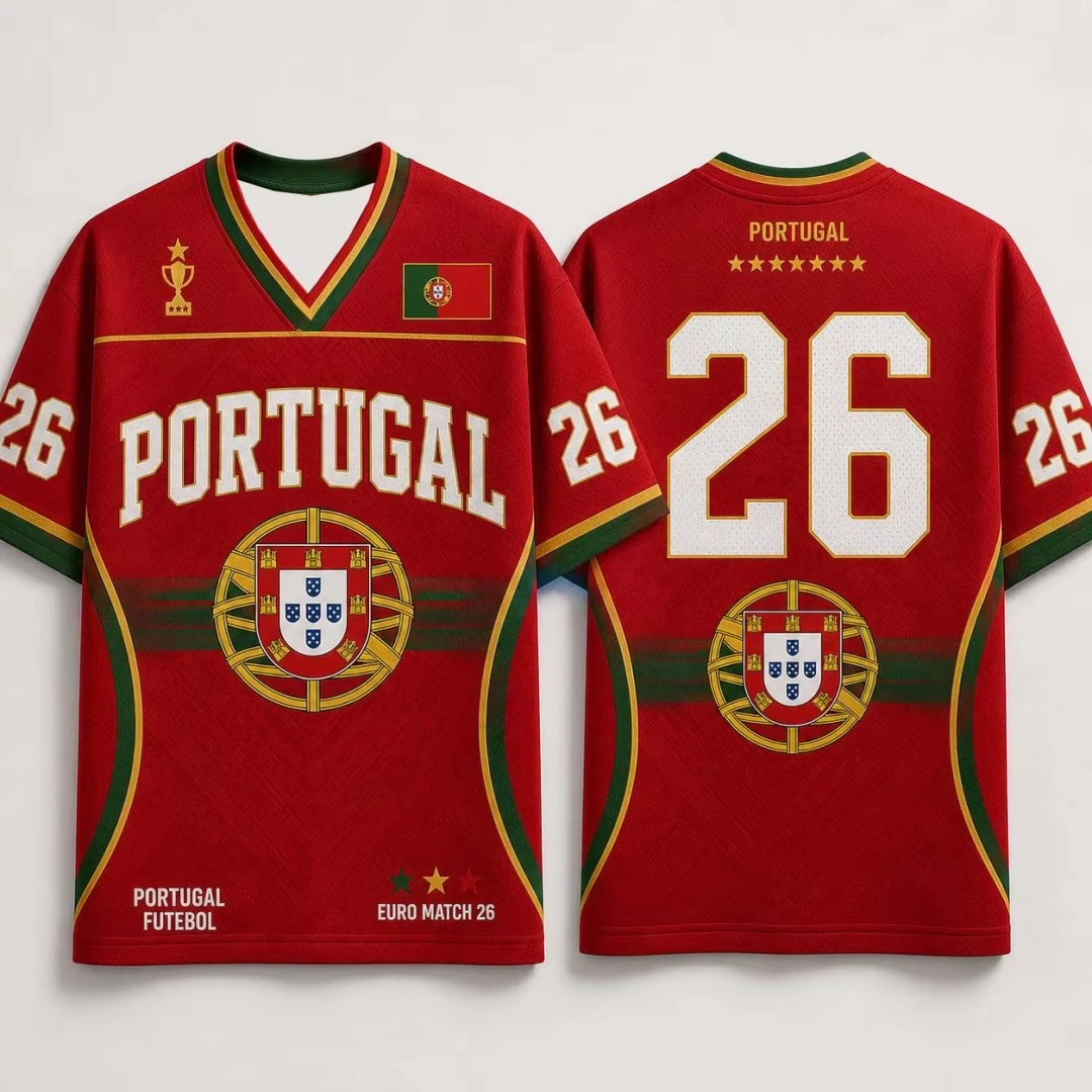 Women'S Fashion Portugal - Koszulka piłkarska Portugalia Vintage 2026 dla