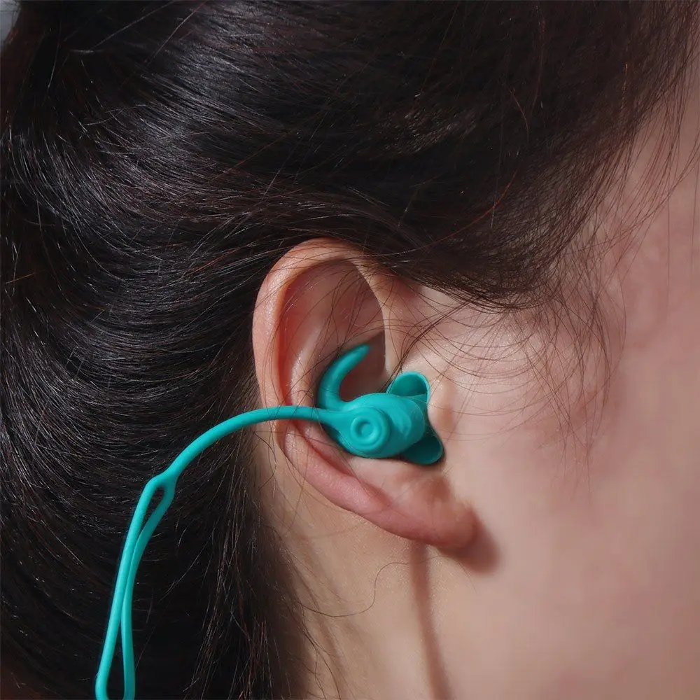 1 زوج سدادات السباحة المقاومة للماء الراحة سيليكون حبالي الأذن التوصيل قابلة لإعادة الاستخدام السمع الصمت مقاوم للماء سدادة الأذن الكبار #1