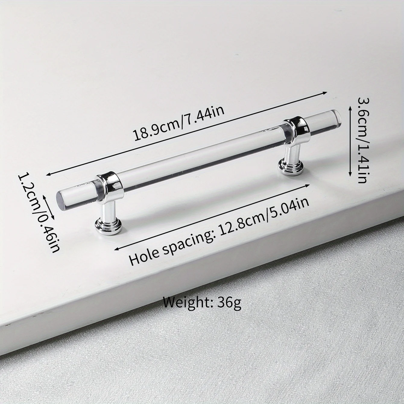 1 Stuk Moderne Minimalistische Acryl Handgrepen-Perfect Voor Garderobedeuren, Lades, Kasten En Schoenenkasten!