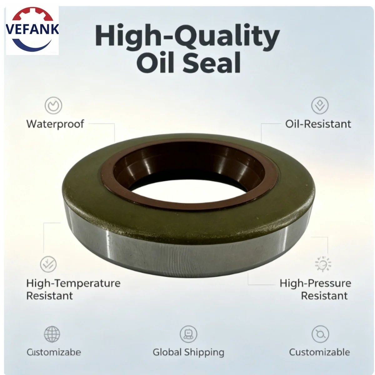 SA 35*62*10 mm NBR Brown Oil Seal, in stock, fast shipping worldwide. High-quality parts suitable for automotive seals.
