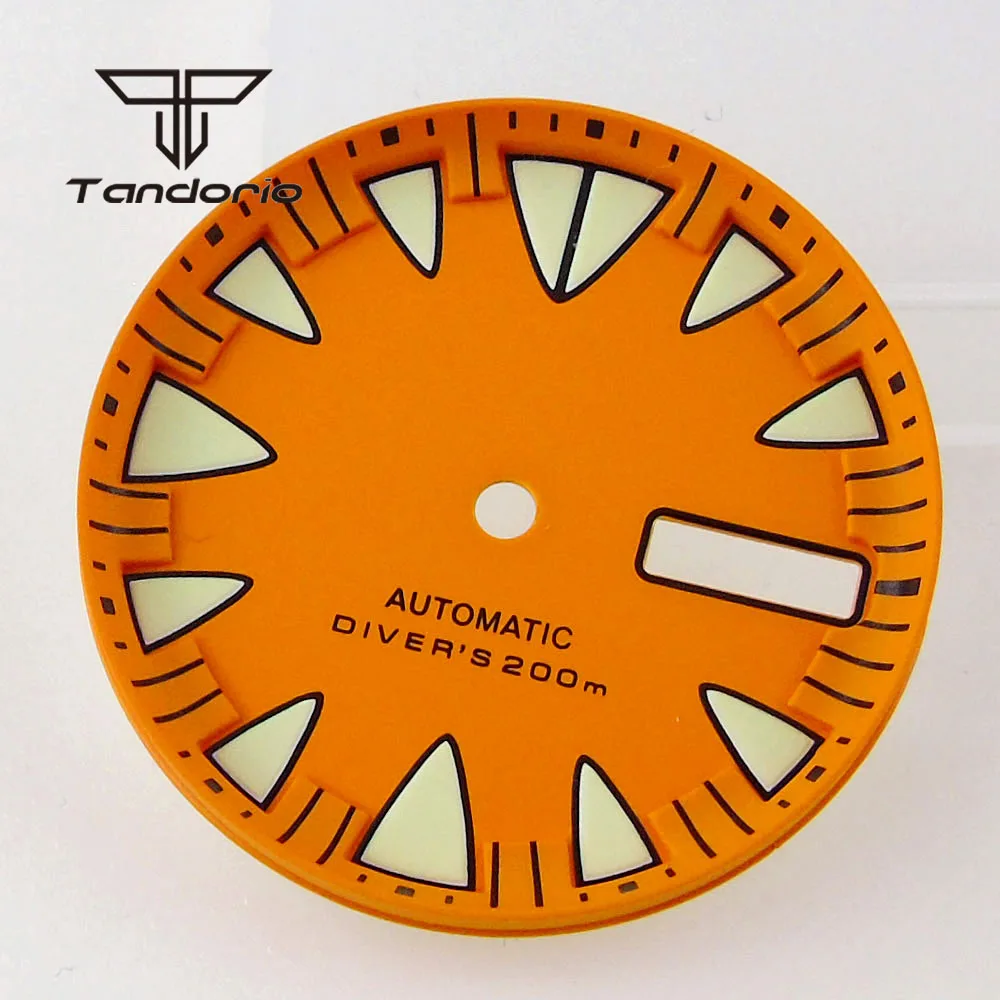 tandorio Edelstahl 20Bar 42mm Monster Dive Uhrengehäuse 3,8 Krone AR Saphirglas Zifferblatt Zeiger Set Fit NH35 NH36 Automatikwerk 10